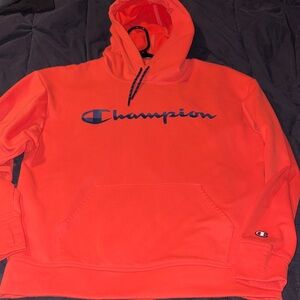 Champion Men's Bright Orange Hoodie